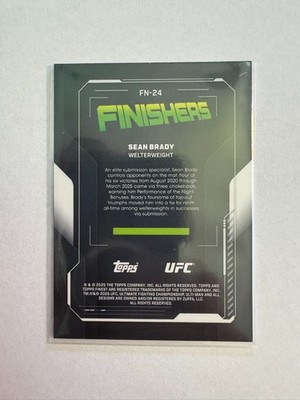 2025 Topps Finest UFC Finishers Sean Brady | eBay