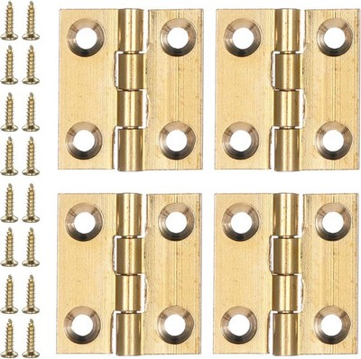 4 Stück Scharniere Klein, 25×22mm Qualität Messing Mini Scharniere Klappbar Go