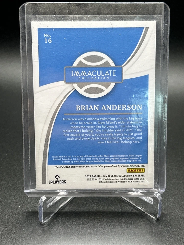 Panini Immaculate Collection 2021 - Brian Anderson #16 blanco/10 (MEM) Foto 2 de 2