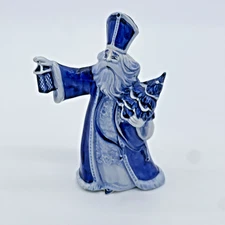 VINTAGE Delft Blue Bishop St Nicholas Holland Lantern Tree Figurine