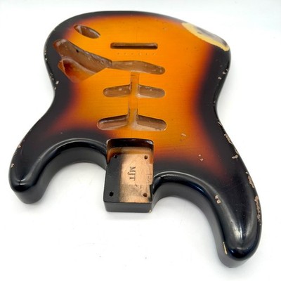 MJT Stratocaster Body Alder Relic Nitro Flame Top mjt6632 | eBay