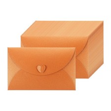 24pcs Card Envelopes 4x7 Inch - Envelopes Holder with Heart Clasp, Orange