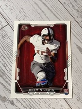 2015 Bowman Football Dezmin Lewis Rookie Card Buffalo Bills #20 RC. rookie card picture