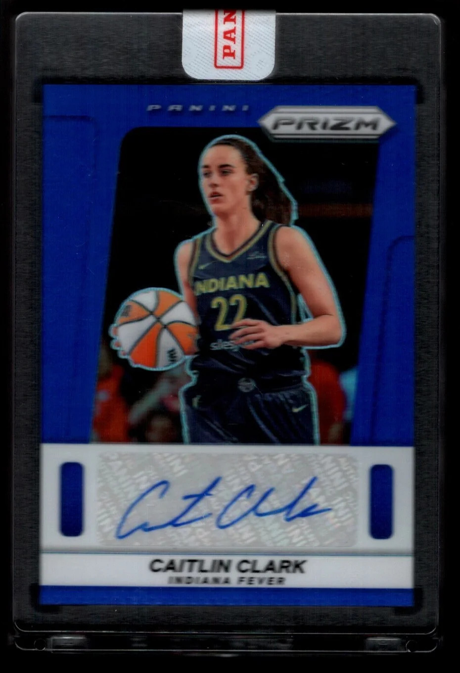Caitlin Clark 2025 Panini Prizm WNBA #TB-CC Blue Prizm /75 Auto Fever Sealed view 1