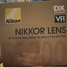 New FACTORY SEALED Nikon AF-S DX VR Zoom-Nikkor 55-200mm f/4-5.6G IF-ED Lens