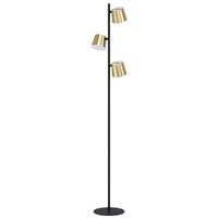 Eglo Lighting Three Light Black Metal & Brass LED Contemporary Floor Lamp