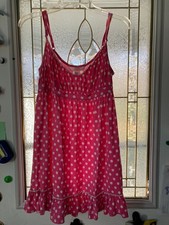 Victoria's Secret Angels ladies size medium pink polka dot babydoll night gown