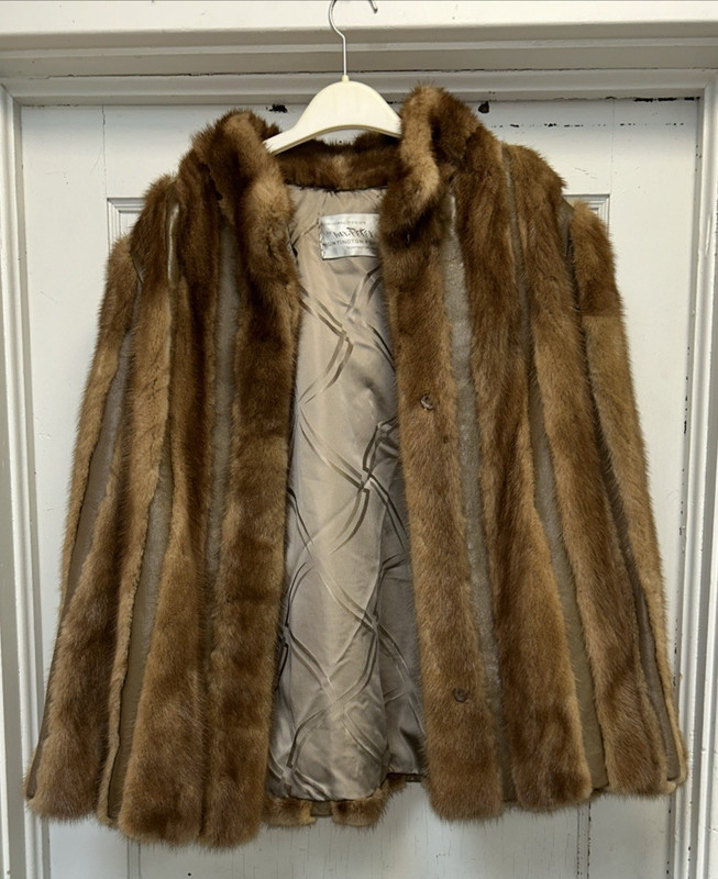 Mink & Leather Jacket Mr. Peter Huntington Furs Size 6