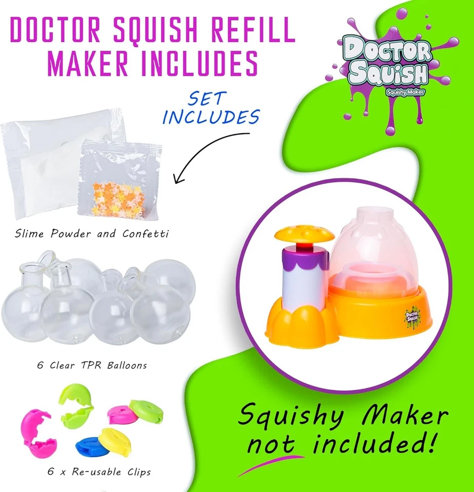Doctor Squish - Glow in The Dark Squishy Pack Refills - DIY Squishy Making Kit - Image 3 of 4