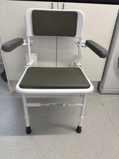 Wall mounted  Shower Chair  with Arms & Backrest Adjustable legs