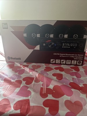Dual AM/FM Digital Bluetooth Car Stereo Audio with 4 Speakers XDM17S