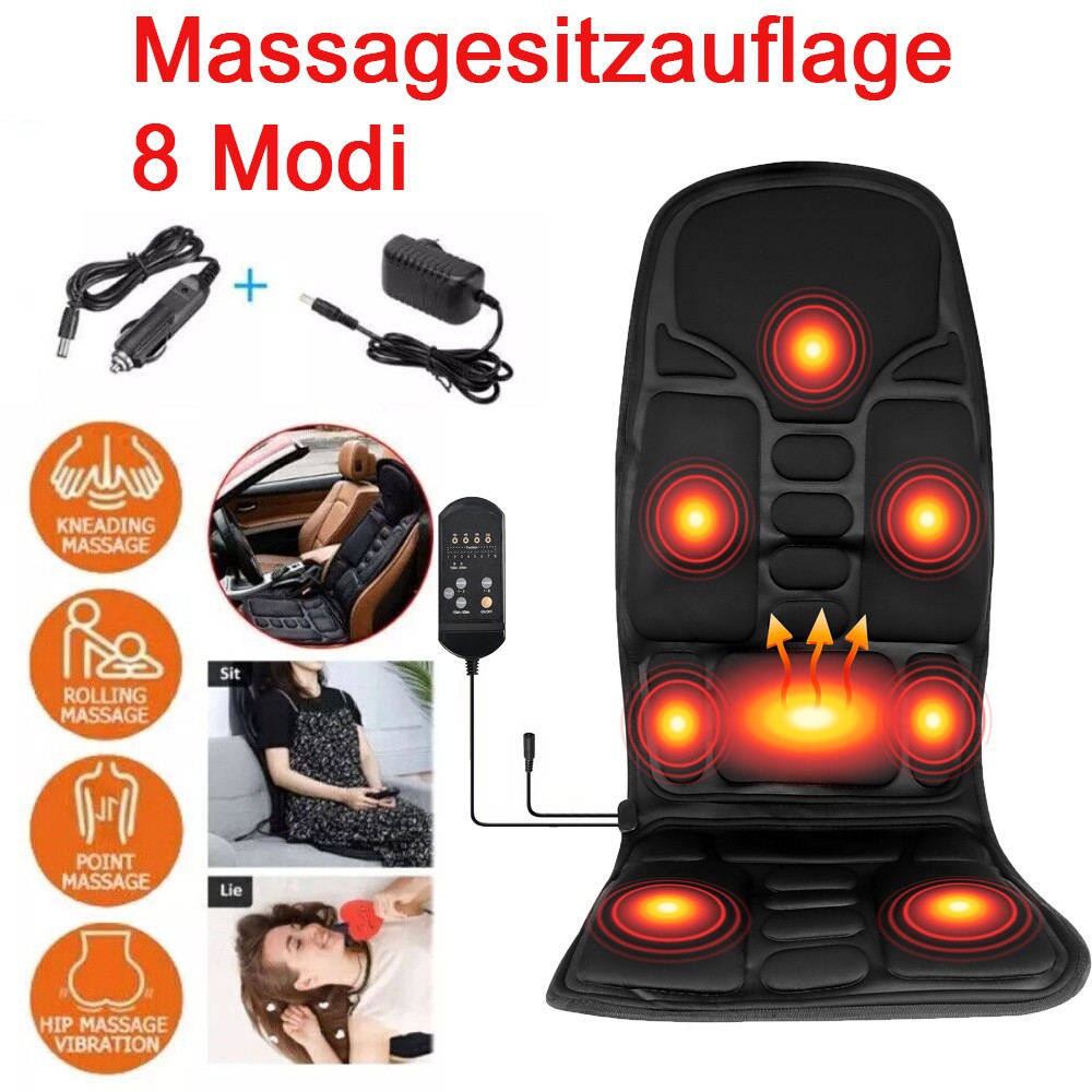 Massagesitzauflage Massagesitz Vibration Rückenmassagegerät für Auto und Zuhause
