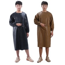 Schürze Latzschürze Arbeitschürze Gummischürze Metzgerschürze PU Schwarz Braun