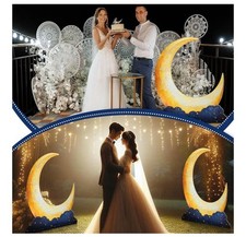 🌙 Life-Size Crescent Moon Stand-Up Cutout for Parties/Weddings – New/Sealed! 🌙