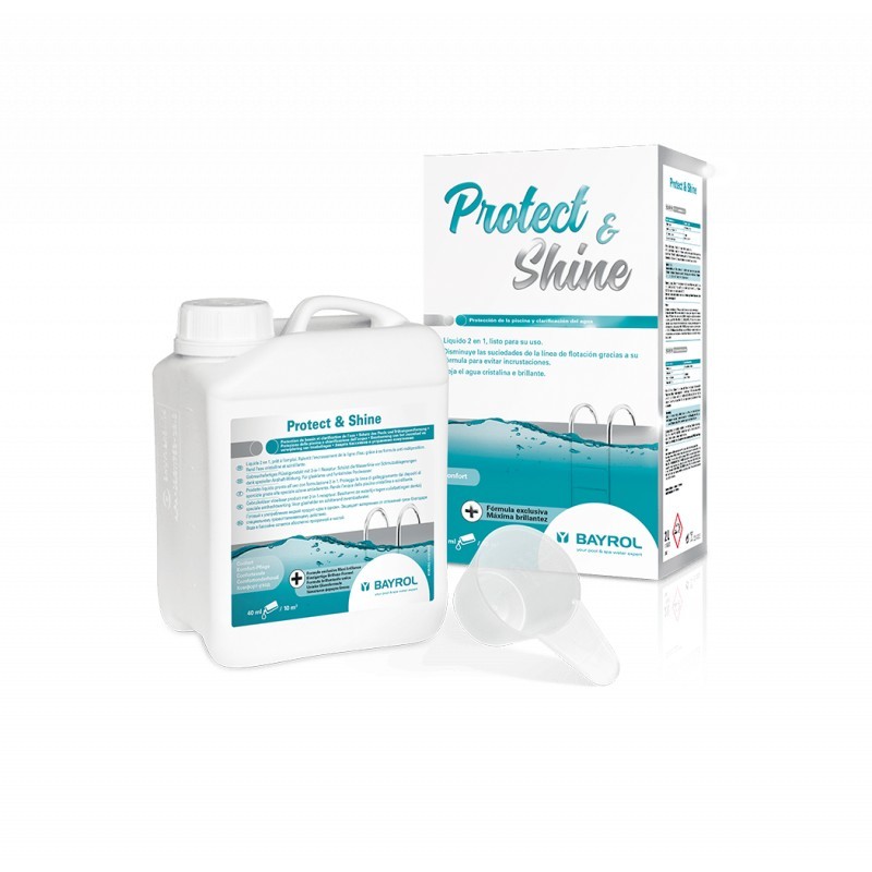 Protect&Shine 2L - Líquido 2 en 1 - Deja el agua cristalina y brillante.