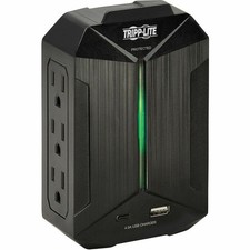 Tripp Lite Protect It 6-Outlet Surge Protector 2 USB Ports 490J Black SK62USBC