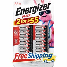 2 Packs - 96 Count AAA Energizer Max Batteries Exp 12/2036 1.5V Alkaline