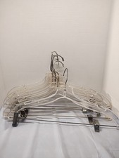 Lot Of 8 Vintage Clear Plastic Hangers