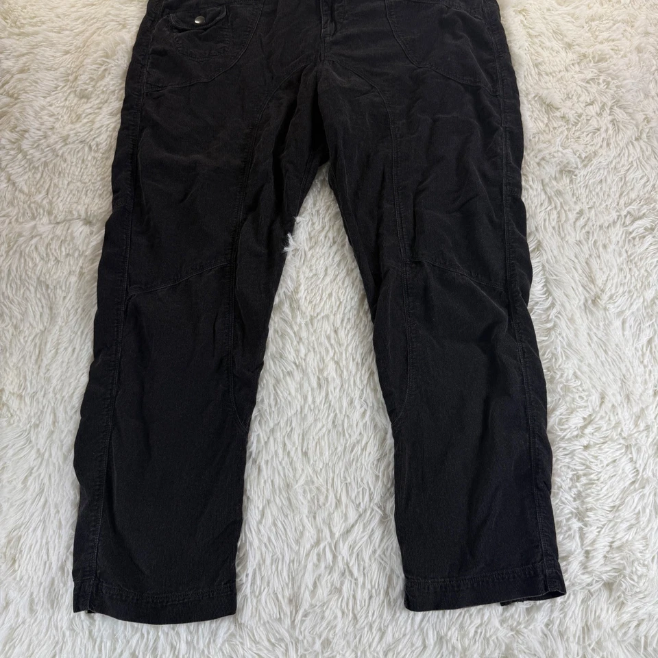 Calça de veludo Free People Moto tamanho 10 preta alta engrenagem bolsos utilitários grunge - Imagem 4 de 4