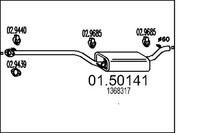 MTS MittelschalldäMpfer SchalldäMpfer FüR Volvo V50 MW 545 S40 II 544 Ford