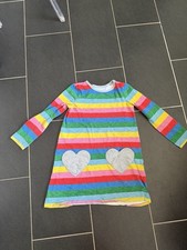 Mini Boden Girls Rainbow Stripe Heart Pocket Dress 11-12Y Long Sleeve