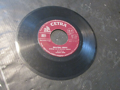 Disk 45 RPM Milva La Ragazza Del Fiume / Quattro Vestiti. Vinyl 1962