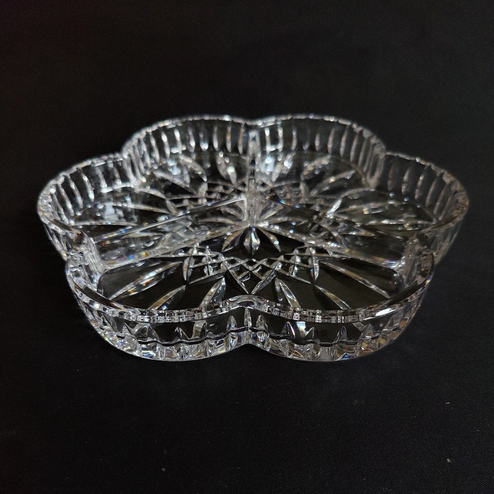 WATERFORD LISMORE 3 PART DISH, Cut Lead Crystal, Made in Ireland eBay