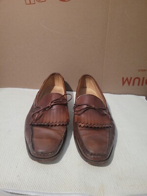 Allen Edmonds Alton Kiltie Moc Loafer Brown Leather Slip On  display picture 3