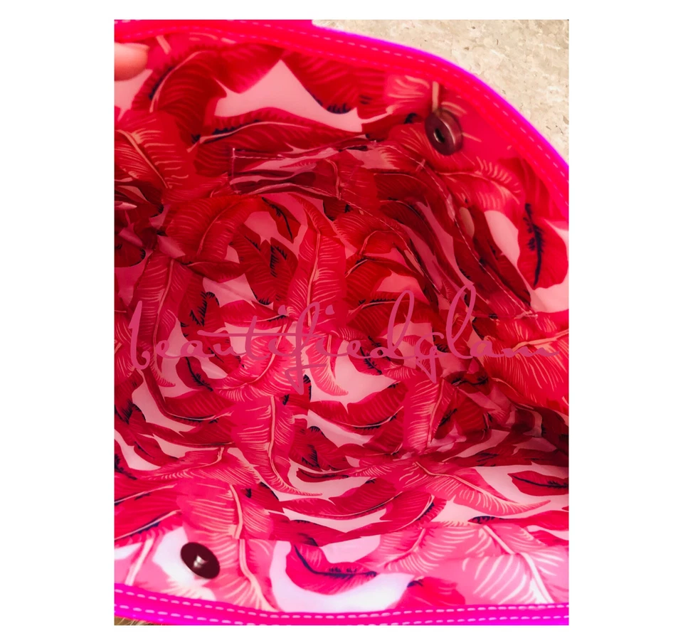 Bolso de Mano Juicy Couture en Parte Inferior Borde Rosa Caliente con Lazo Rosa, Nuevo Foto 4 de 4