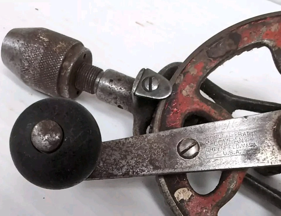Antiguo Goodell-Pratt Co. de colección Taladro manual batidor de huevos 13 de agosto de 1895 patente Foto 4 de 4