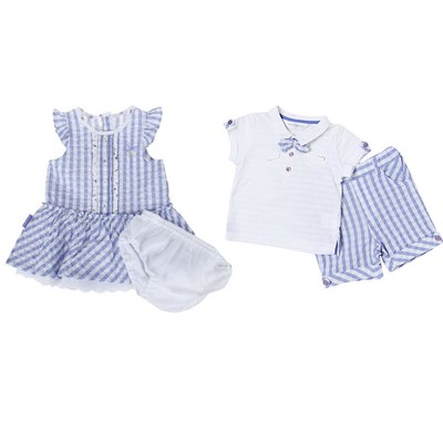 Twins Baby Clothing asb Sleeveless T-shirts and pants Set 6-12Months