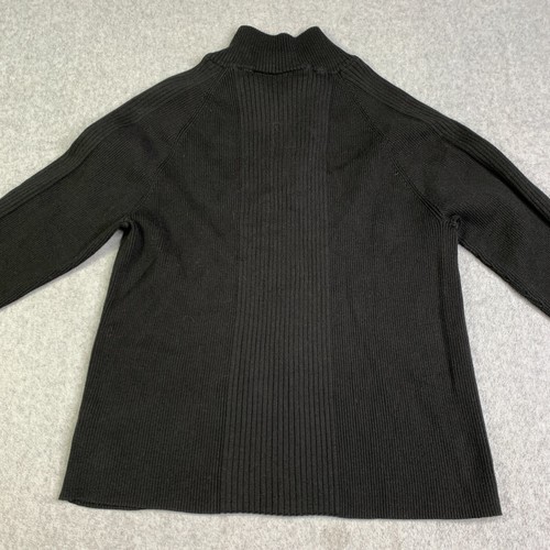 Polo Jeans Co Ralph Lauren Sweater Youth Girls XL Black 1/4 Zip Flag Logo - Picture 6 of 10