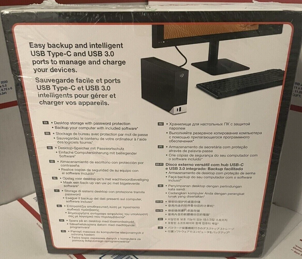 Seagate One Touch 18 TB Hub Desktop External Hard Drive HDD USB-C USB 3.0 Ports. - Image 2 of 4