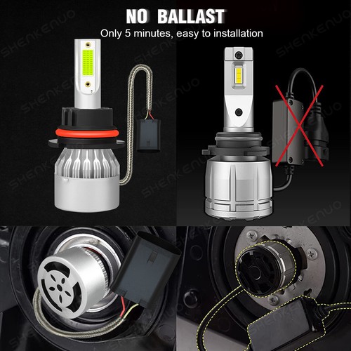 For MITSUBISHI GALANT 2004-09 - 2X 9007 HB5 8000K LED Headlight Bulbs Hi/Lo BEAM - Picture 7 of 12