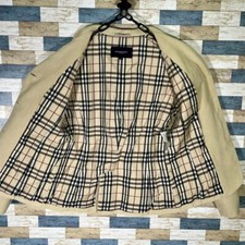 US NO Tariff Burberry LONDON Tailored jacket Nova Check European Size 40 Women's