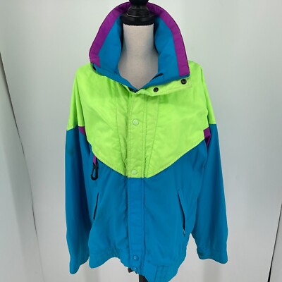 Black Ice MENS Blue Yellow Full Zip Winter Snow Ski Coat Jacket