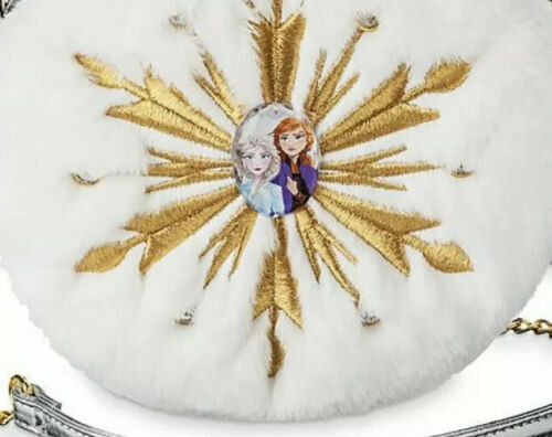 New Disney Store Frozen 2 Elsa Anna Crossbag Bag Purse Faux Fur Snowflake doll - Picture 2 of 3