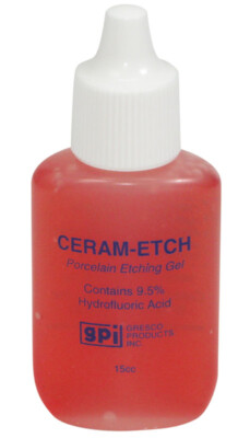 #ad Ceramic Etching Gel Ceram Etch 9.5% 15 ml $32.50