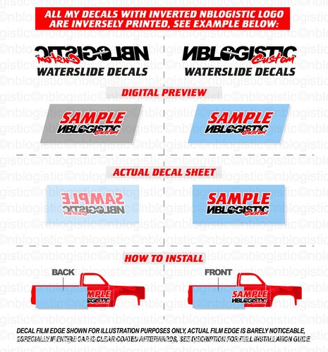 '83 CHEVY SILVERADO Custom WaterSlide Decal for hot wheels 1/64 _ 096 - Picture 2 of 4