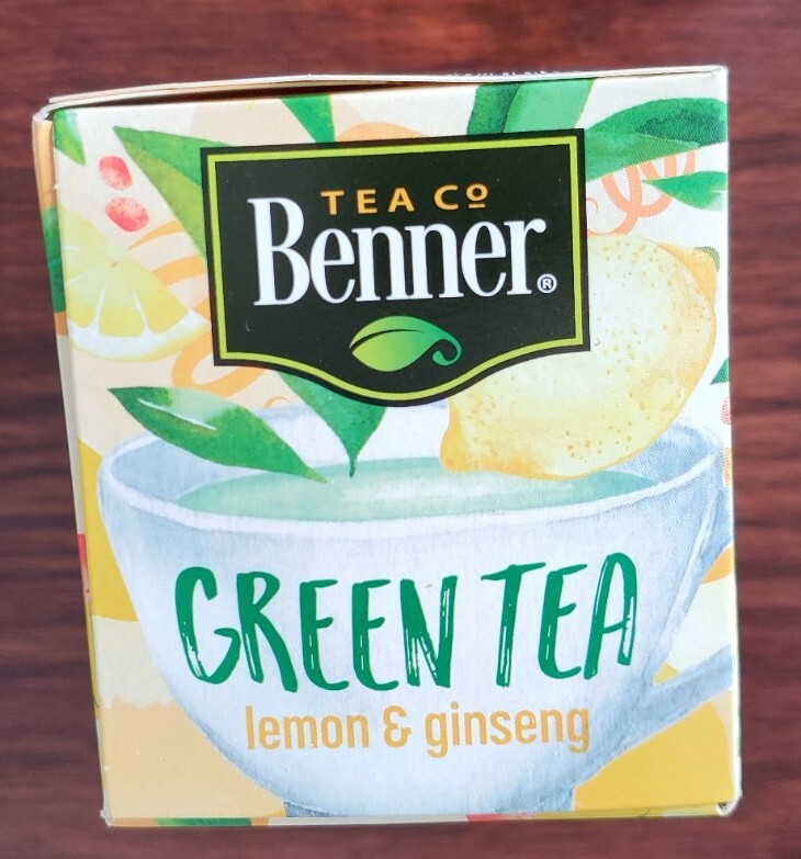 Benner Green tea lemon & ginseg 20 tea bags Net 1.27oz B.B 2/9/ 25 eBay