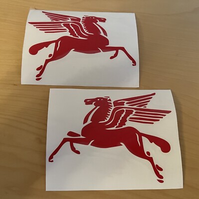 SET OF 2 MOBIL ONE PEGASUS VINYL STICKER DECAL FORMULA ONE RACING BUBBLE FREE 4M - Arsenal Productions - Spectacles à Brest - Foto 3
