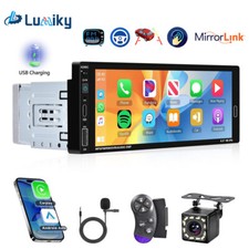 Autoradio 6.86 pollici singolo 1DIN Apple Carplay Android auto Bluetooth FM USB + Cam