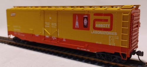 Coche caja puerta enchufable Athearn ABBOTT LABORATORIES 50' ESCALA HO # 10008 Kadees | Zustand: Used