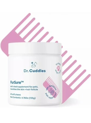 Dr. CUDDLES ANTI-SHEDDING SUPPLEMENT FOR DOGS & CATS - SKIN/COAT SUPPLEMENT 