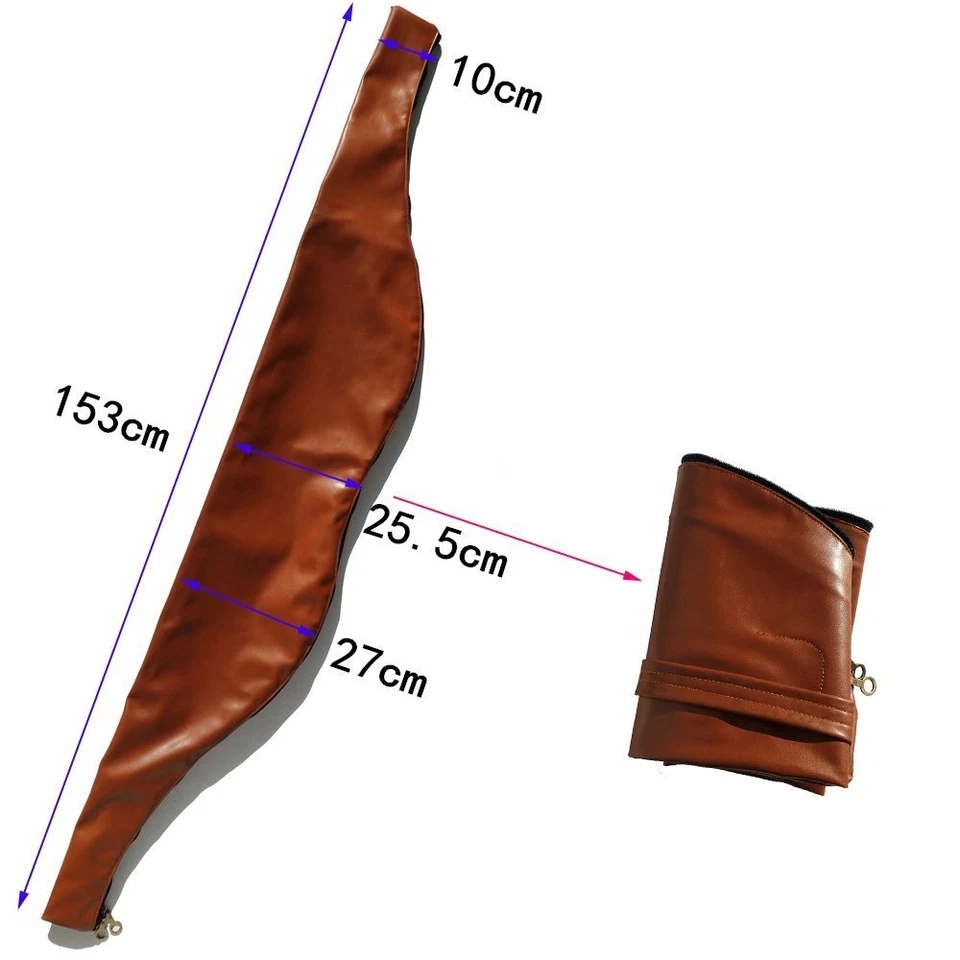 Traditional Long Bow Carry Bag - 60" Portable Universal Recurve Case Bag Leather - Image 3 of 4