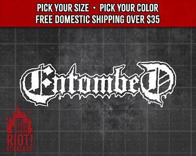 Entombed Decal for Car Band Logo Sticker for Laptop Death Metal Decal