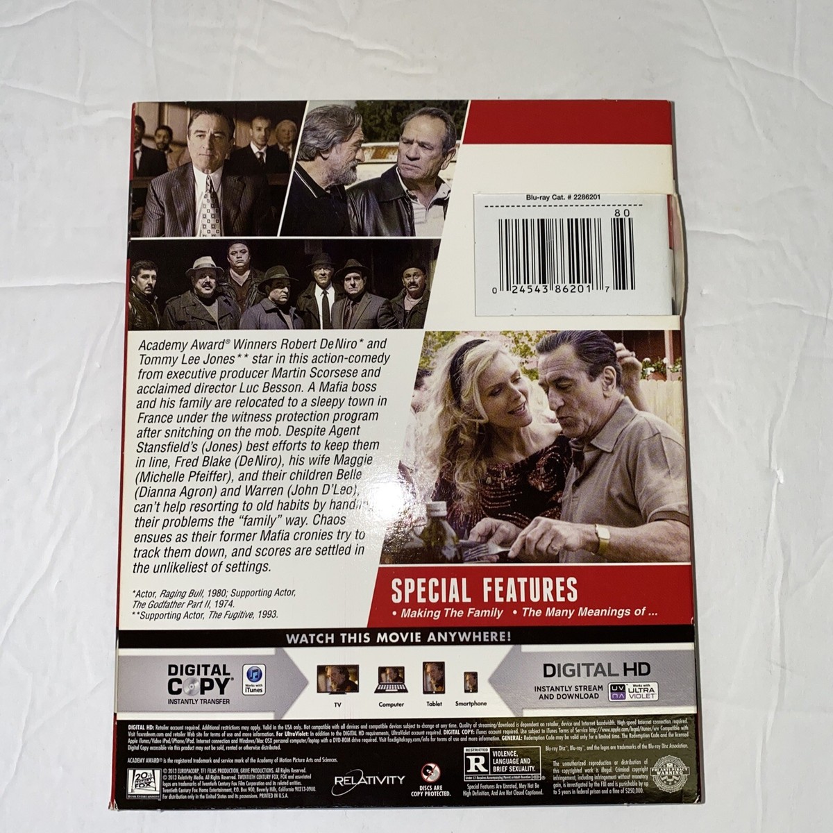 The Family (Blu-ray Disc, 2013, 2-Disc Set, Includes Digital Copy