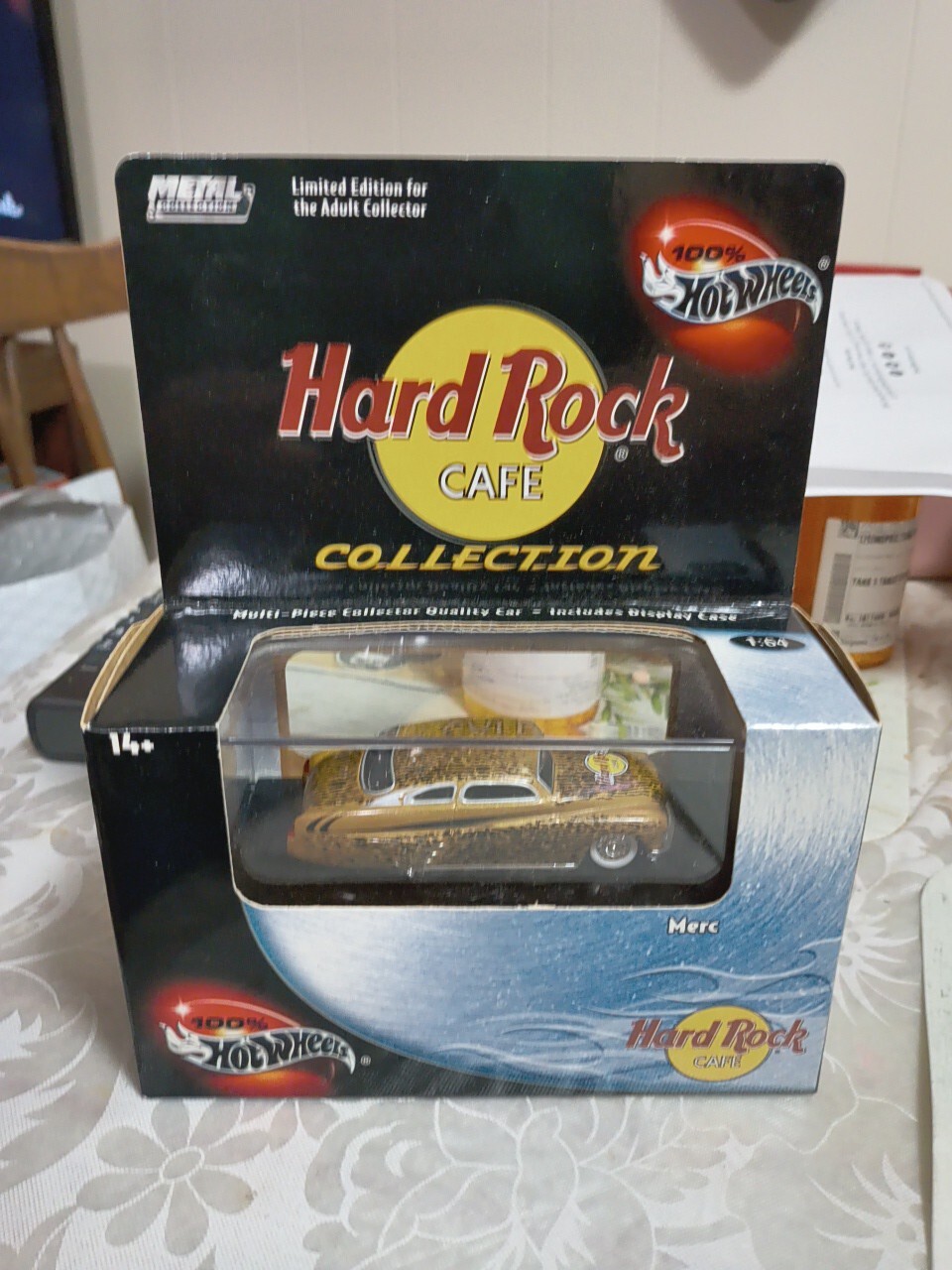 2003 Vintage Hot 🔥 Wheels/ HARD ROCK Cafe ( Gold w/ Blk Leopard Design ) RR-WW
