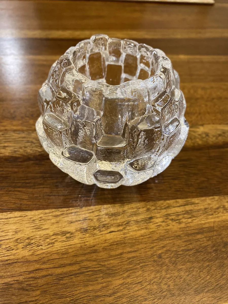 Kosta Boda Igloo Candle Holder Glass Crystal Votive Tea Light Sweden Swedish