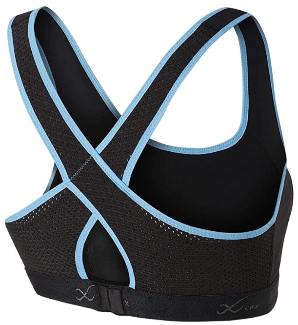 Sujetador para correr CW-X L130324 negro/periwinkle soporte extra para mujer talla - 34D Foto 4 de 4